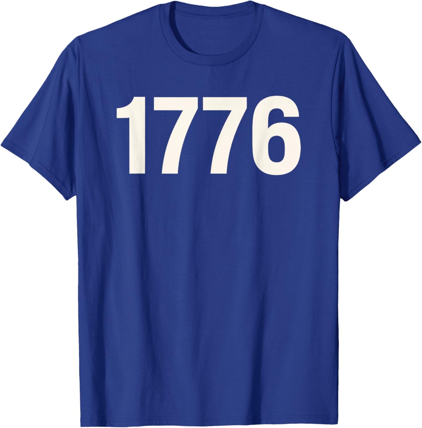 1776 Minimalist Vintage Number Design T-Shirt - T-Shirt | Royal