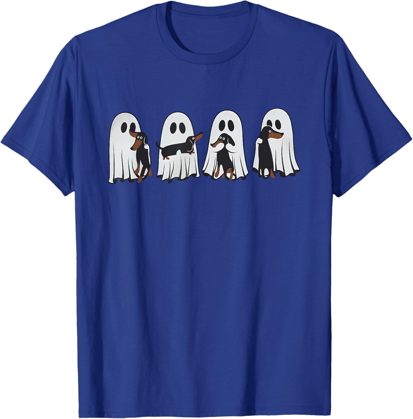 Cute Ghost Holding Dachshund Halloween Shirt Dachshund T-Shirt - T-Shirt | Royal
