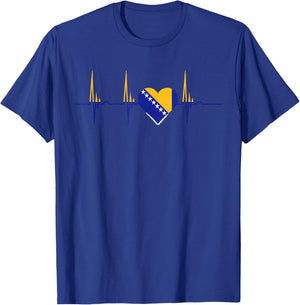 Bosnien und Herzegowina Flagge Bosnische Wurzeln T-Shirt - T-Shirt | Royal