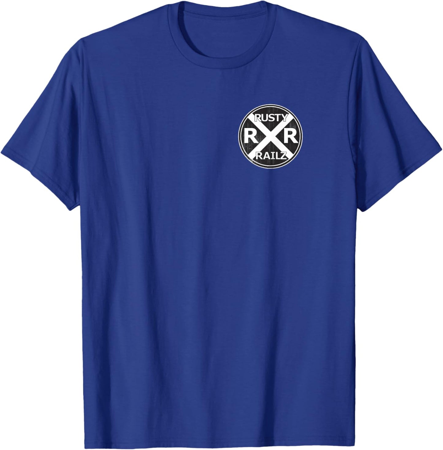Rusty Railz Music Group Vintage Train Design Graphic T-Shirt - T-Shirt | Royal