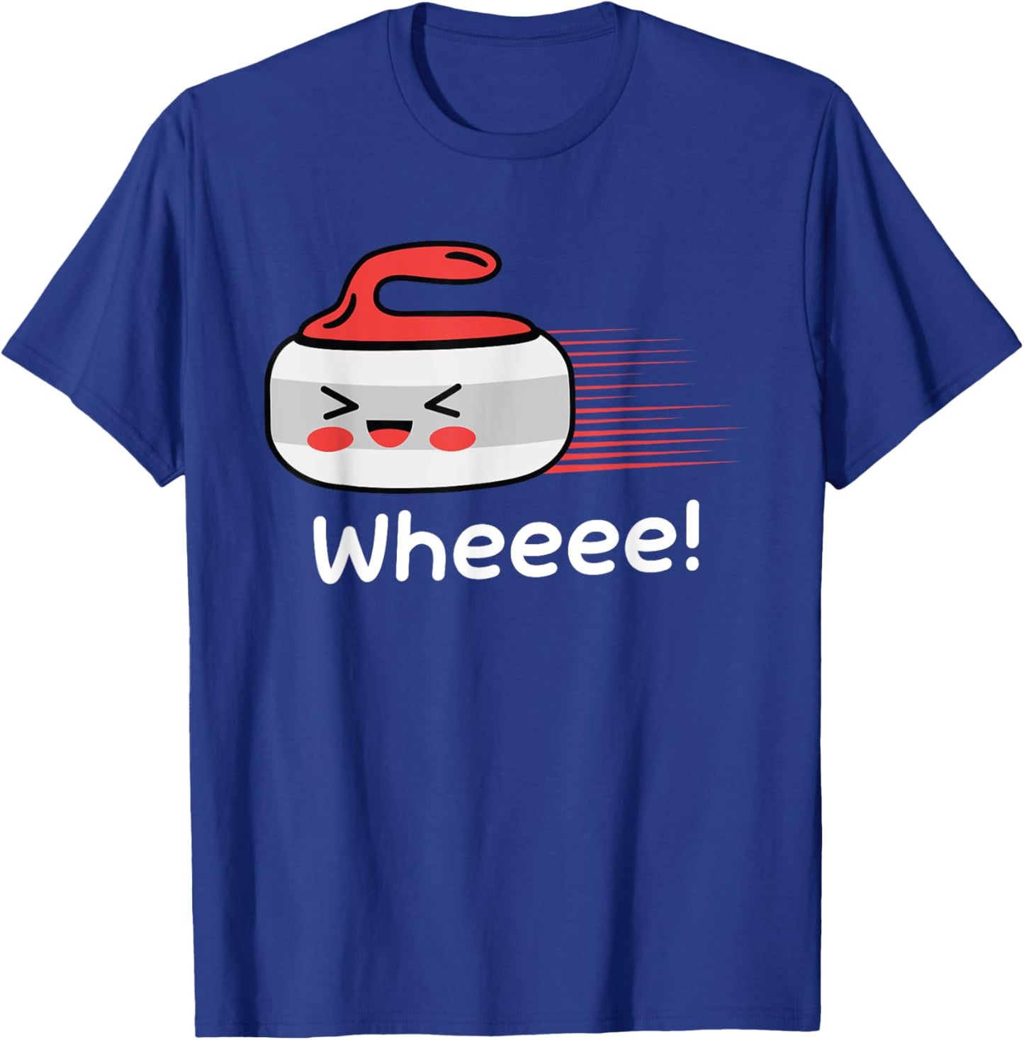 Curling Stone Curler Winter Sports Wheeee Curling T-Shirt - T-Shirt | Royal