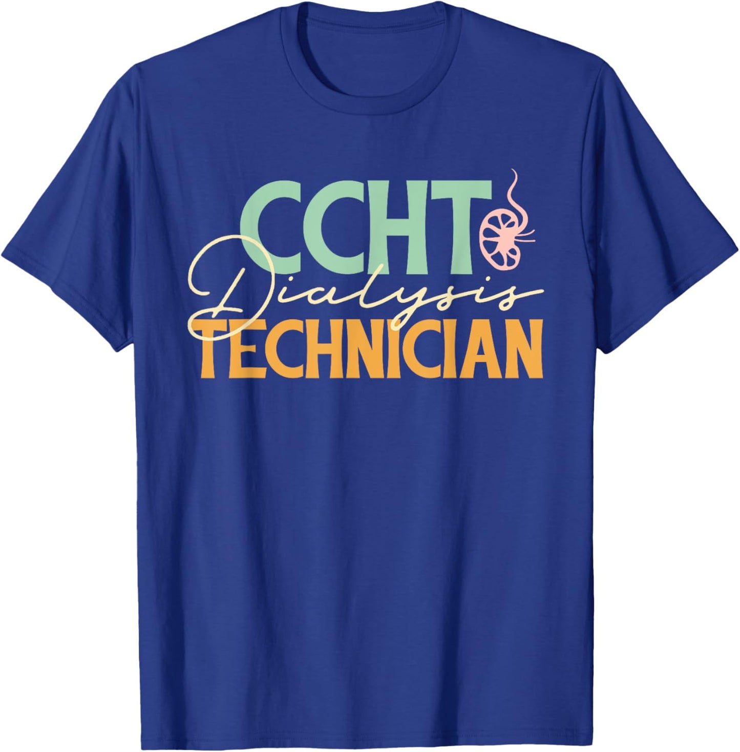 CCHT Dialysis Technician Nephrology Retro Dialysis Tech T-Shirt - T-Shirt | Royal