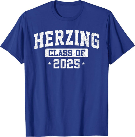 Herzing University Class of 2025 Graduate Arch Vintage T-Shirt - T-Shirt | Royal