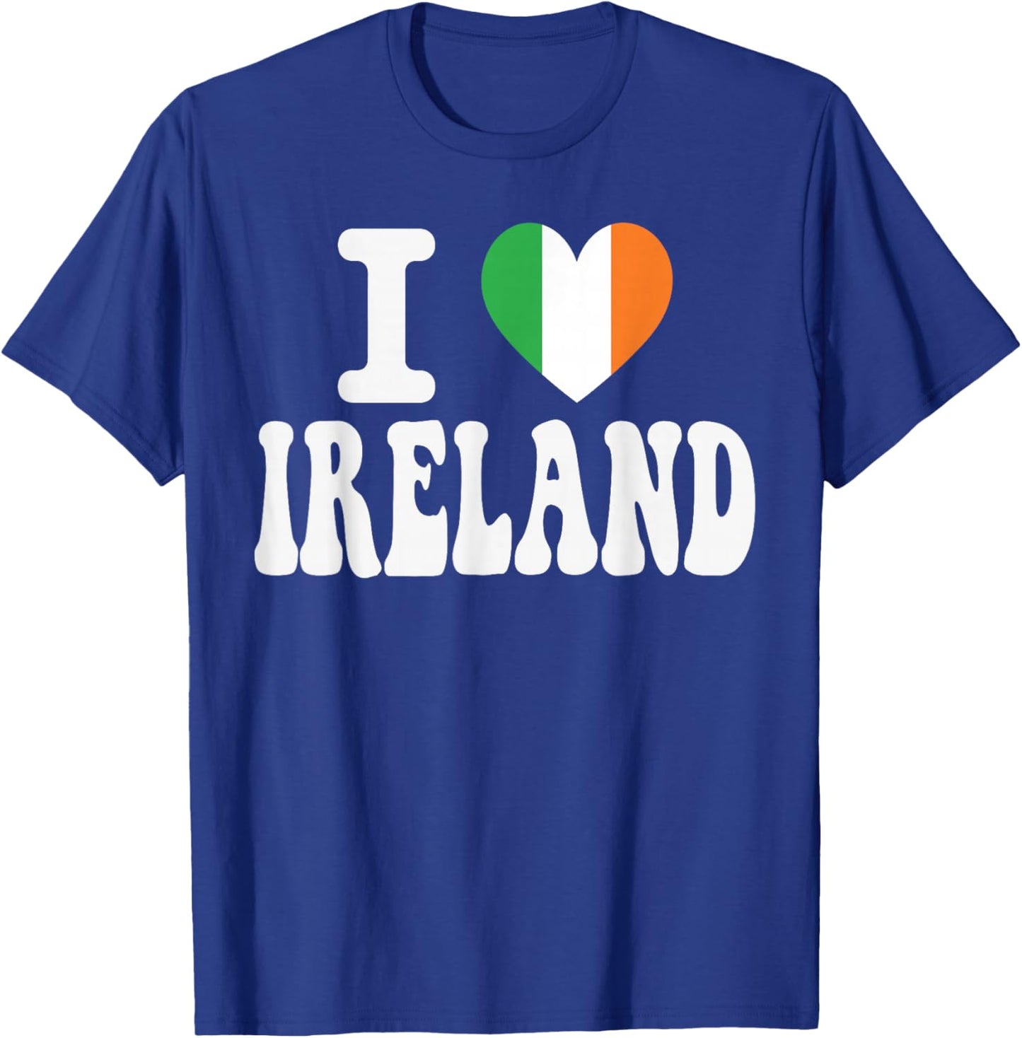 I Love Ireland Heart Flag Retro Travel Souvenir T-Shirt - T-Shirt | Royal