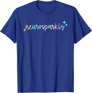 Retro Neurodivergent Neuro Autism Spectrum ADHD T-Shirt - T-Shirt | Royal