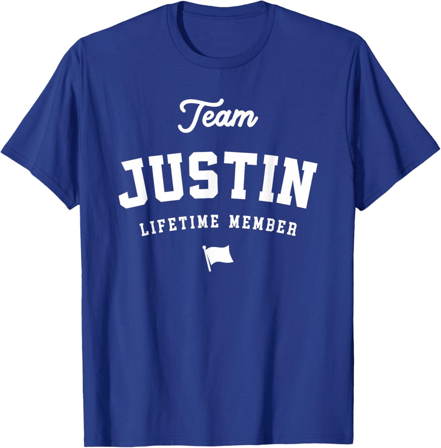 Team Justin Lifetime Member Funny Name Justin T-Shirt - T-Shirt | Royal