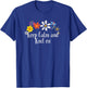 Floral Cool Saying Keep Calm and Knit on Saying Flowers T-Shirt - T-Shirt | Royal