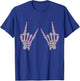 Skeleton Hand Horns Rock On Heavy Metal Women Back the Pink T-Shirt - T-Shirt | Royal