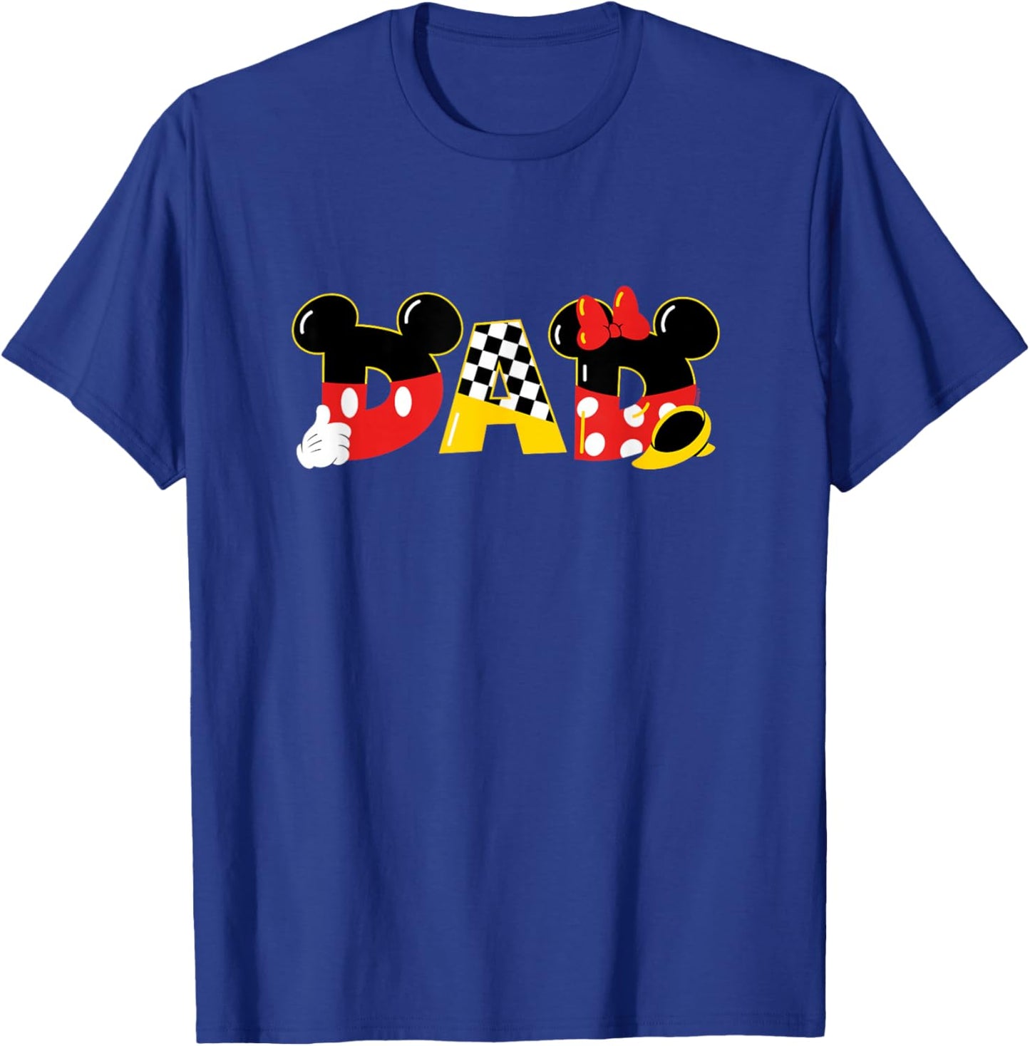 Disney Mickey Mouse & Minnie Mouse Dad Father’s Day Birthday T-Shirt - T-Shirt | Royal
