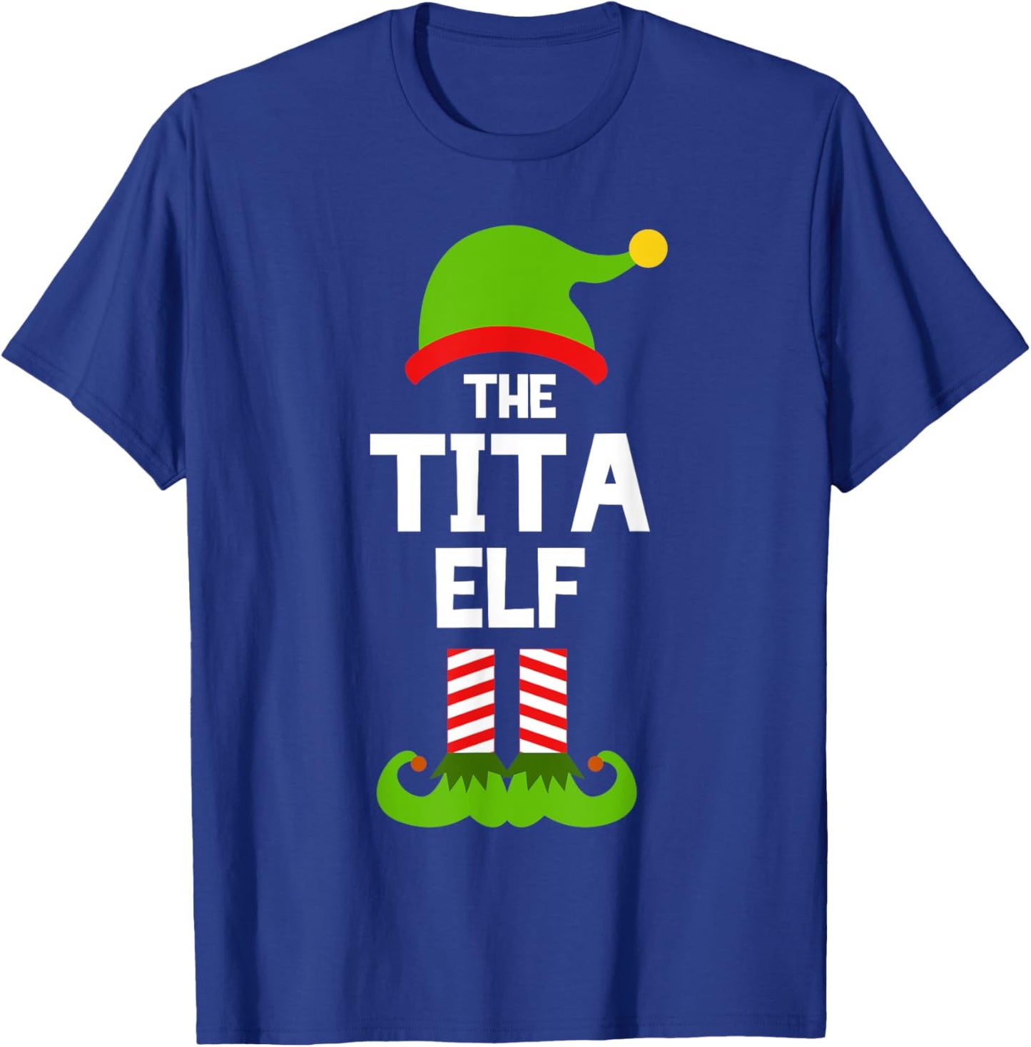 Family Tita Elf Christmas Matching Pajama Funny T-Shirt - T-Shirt | Royal