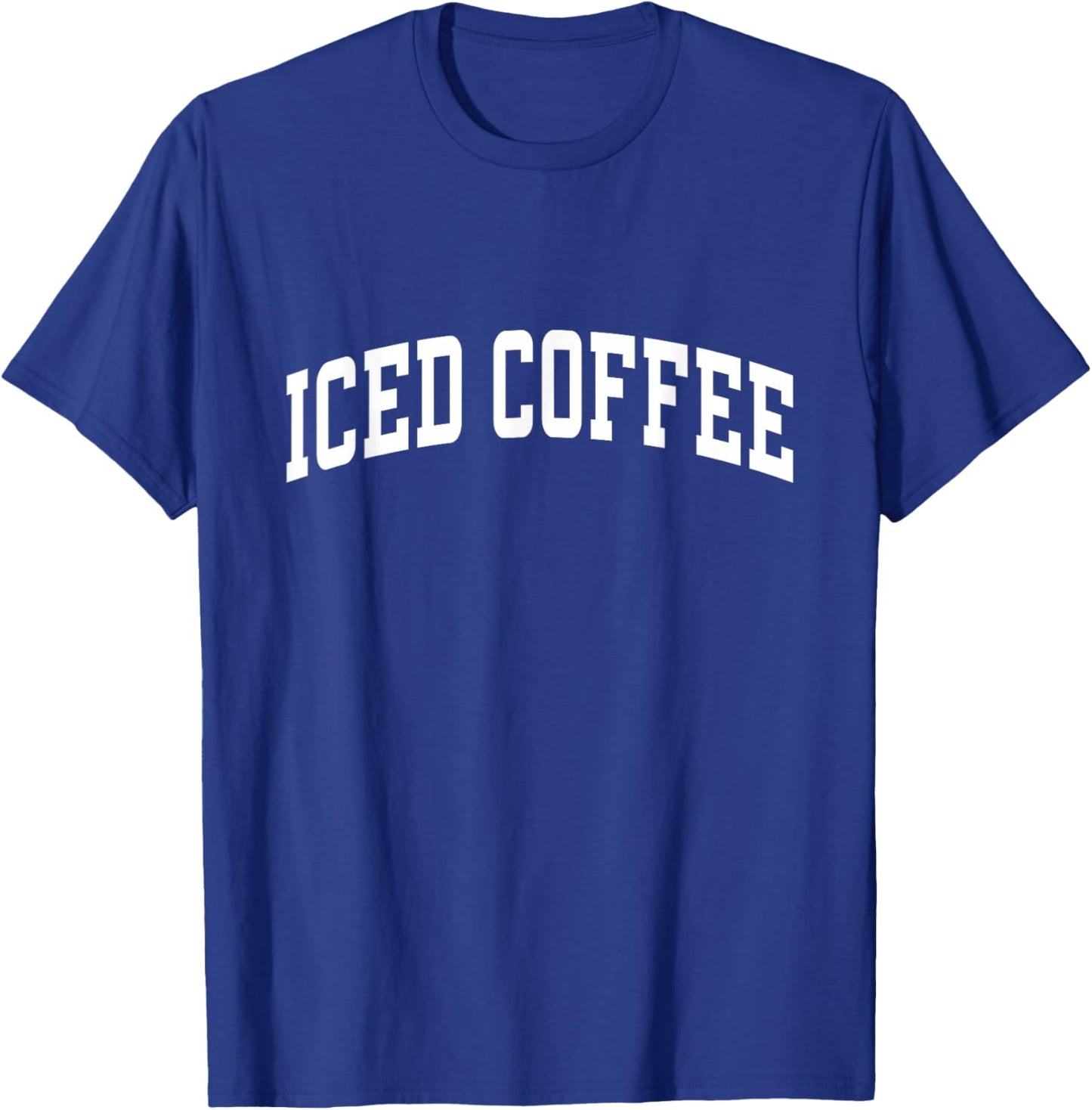 Iced Coffee Retro College Style T-Shirt - T-Shirt | Royal