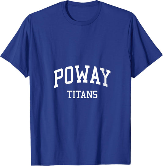 Poway High School HS Poway CA Retro Sports V-Neck T-Shirt - T-Shirt | Royal
