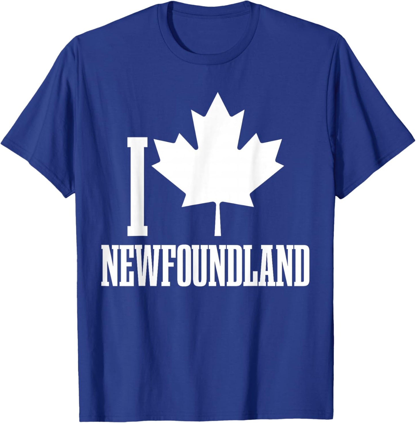 Newfoundland Canada Maple Leaf Red Canadian Flag Pride T-Shirt - T-Shirt | Royal