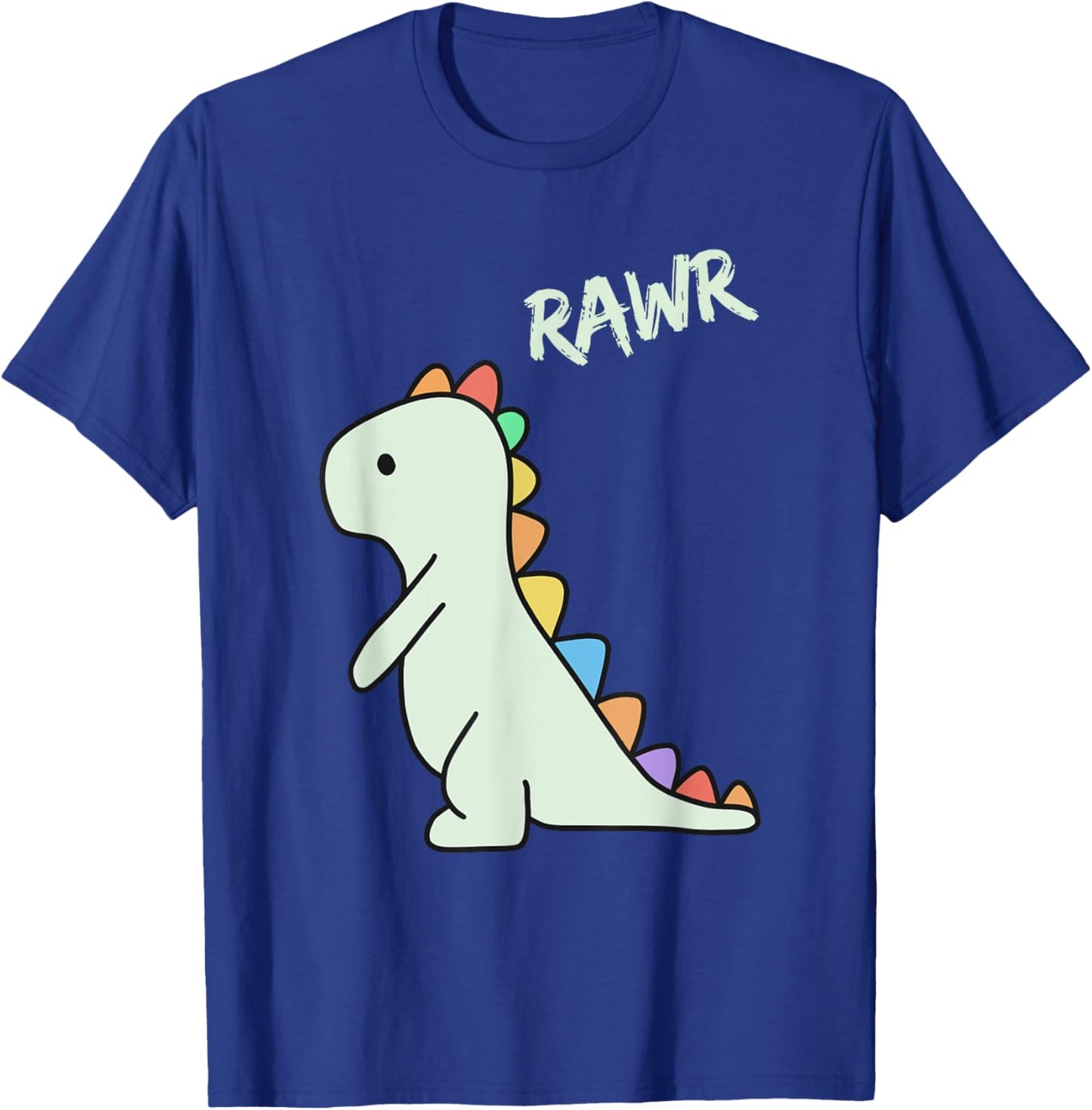 Cute Dino Rawr Dinosaur Roaring Funny Kid Dino Cartoon T-Shirt - T-Shirt | Royal