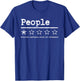 Funny People Rating One Star Not Recommend T-Shirt - T-Shirt | Royal