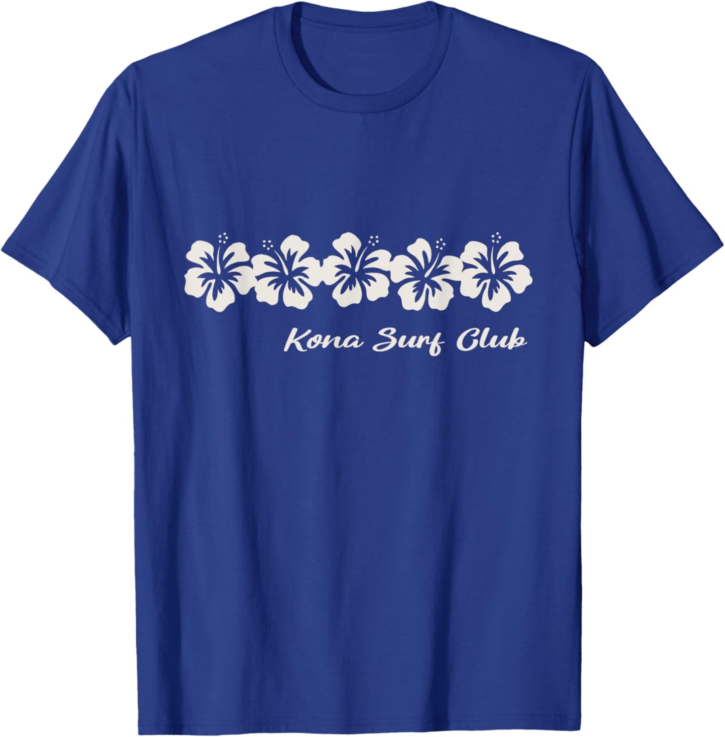 Kona Surf Club Hi Hawaiian Hibiscus Flowers Hawaii Floral T-Shirt - T-Shirt | Royal