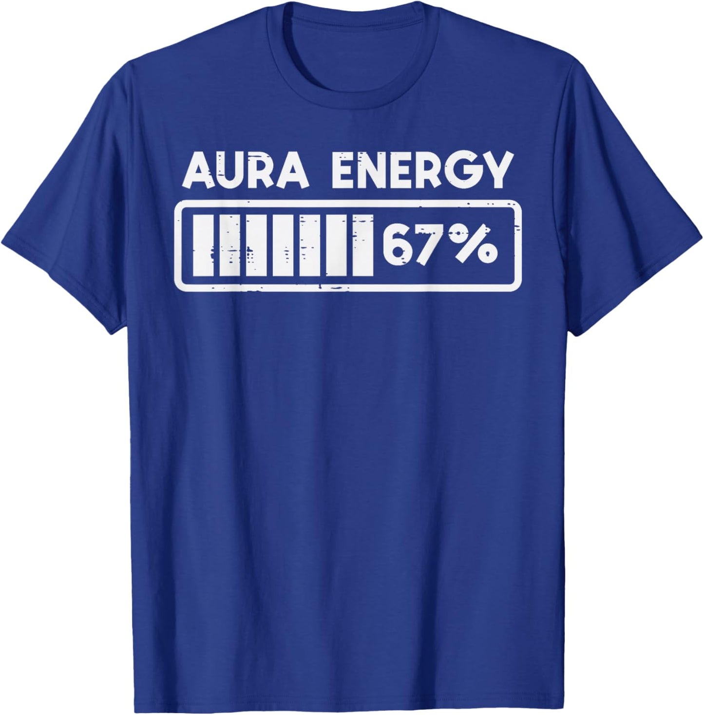 Aura Energy 67 Funny Number 6 7 Meme Kids Youth Teen Boys T-Shirt - T-Shirt | Royal