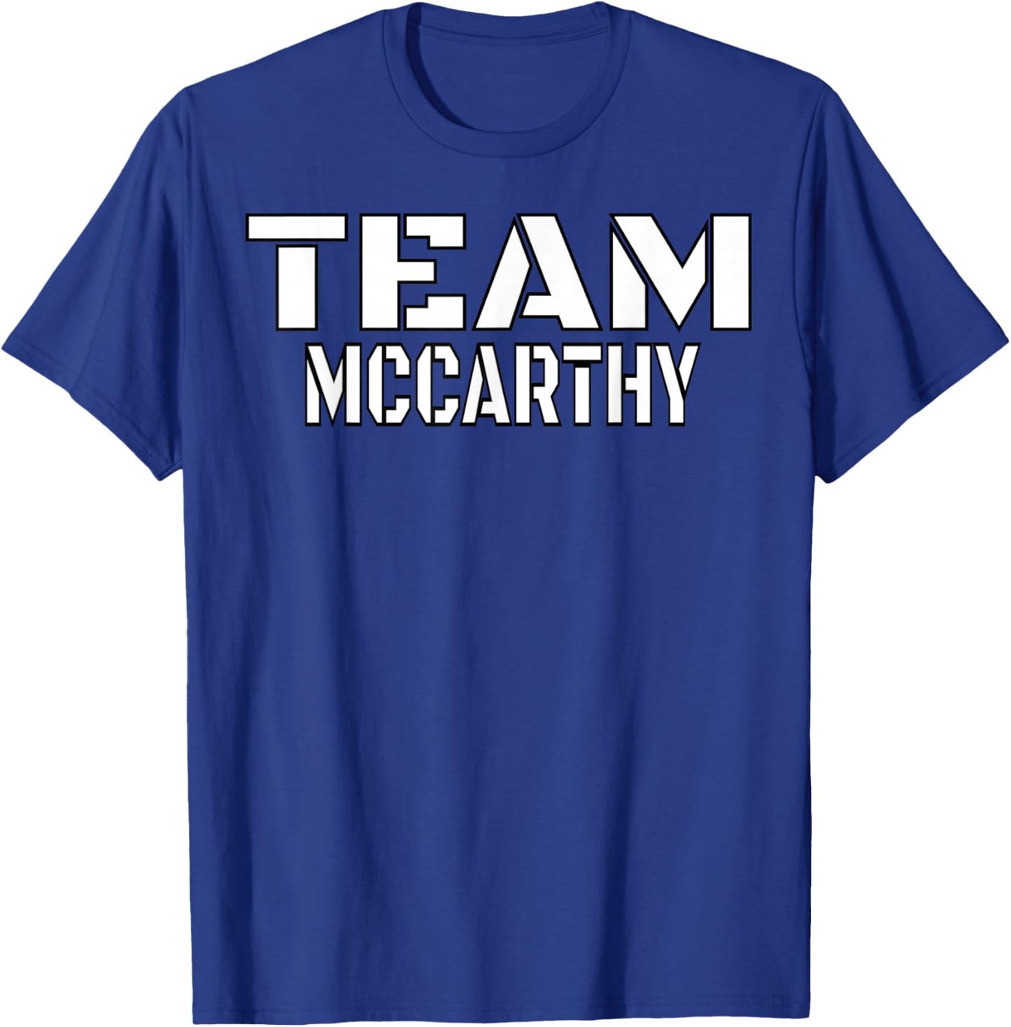 Team McCarthy Unique Personalized Matching Family T-Shirt - T-Shirt | Royal