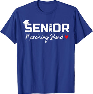 Senior Marching Band Class Of 2025 School Graduation 2025 T-Shirt - T-Shirt | Royal