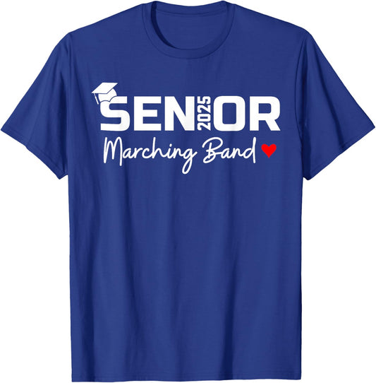 Senior Marching Band Class Of 2025 School Graduation 2025 T-Shirt - T-Shirt | Royal