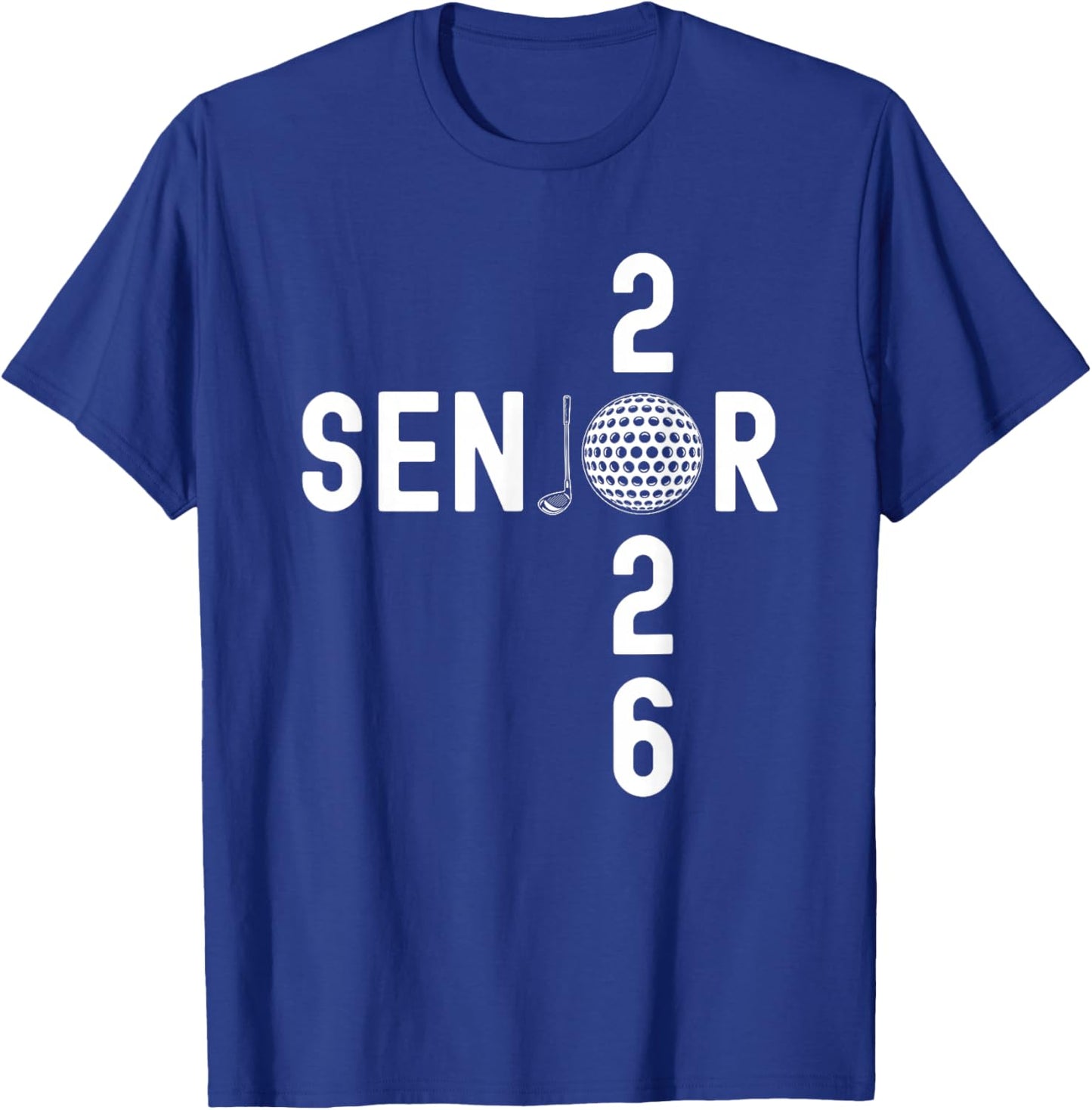 Senior Golf Class of 2026 Funny Graduation T-Shirt - T-Shirt | Royal
