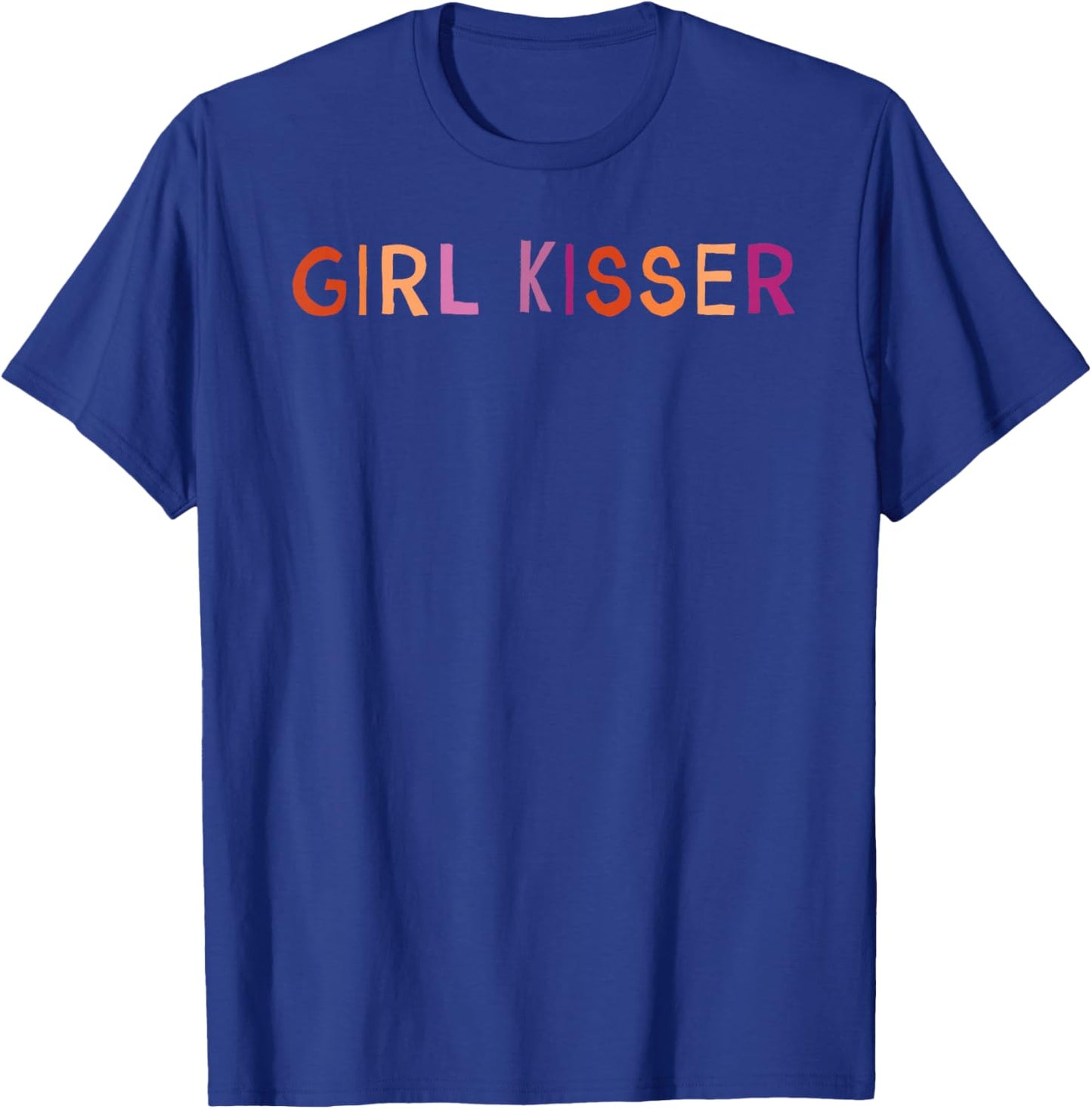 Lesbian Girl Kisser Pansexual Bisexual Pride LGBT Support T-Shirt - T-Shirt | Royal