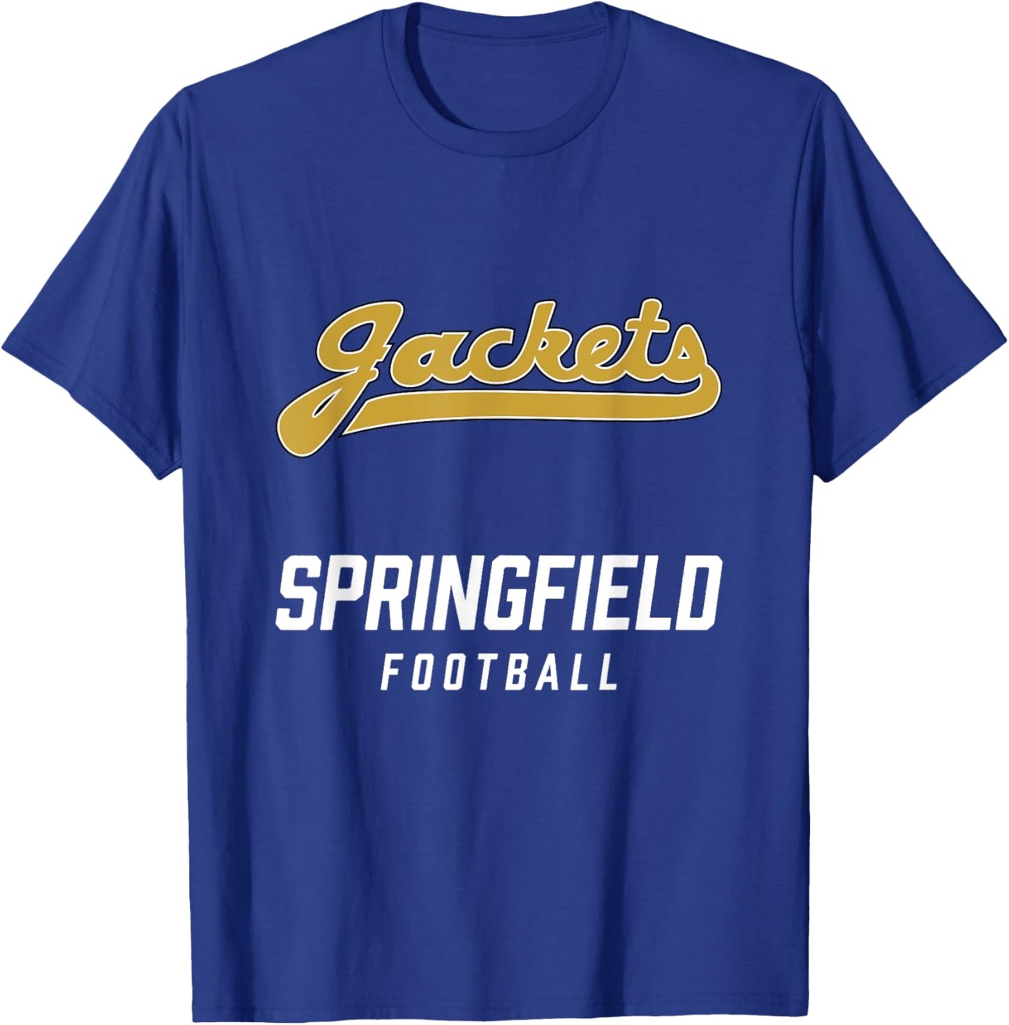 Springfield Yellow Jackets Logo Football Team HS T-Shirt - T-Shirt | Royal