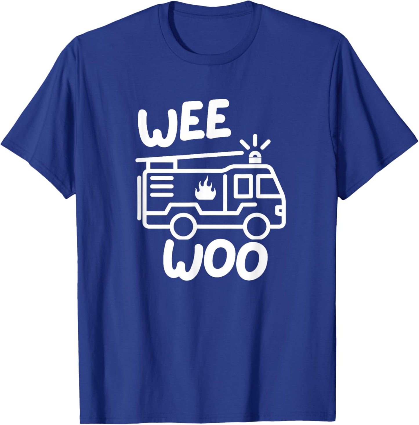 Wee Woo Squad Funny Fire Truck Firefighter Birthday Kids Boy T-Shirt - T-Shirt | Royal