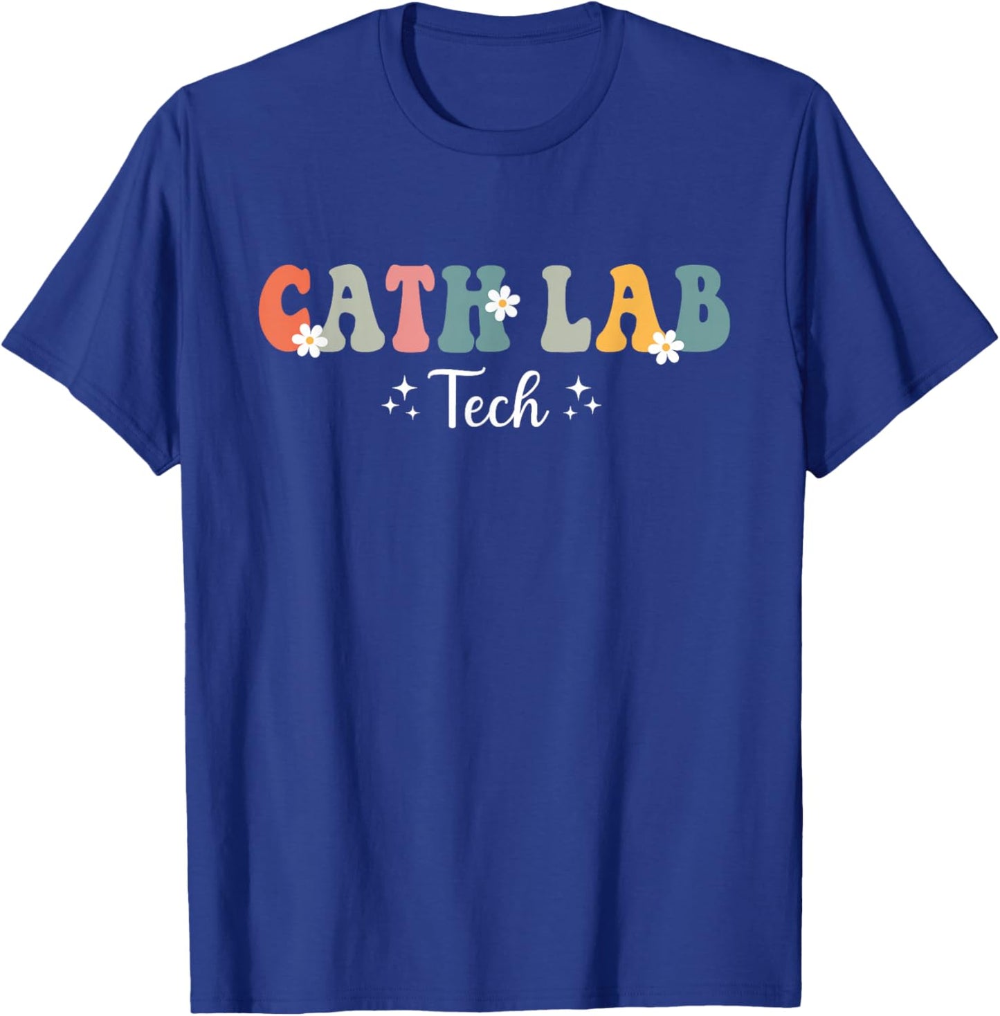 Retro Groovy Cath Lab Tech Cath Lab Technician Men T-Shirt - T-Shirt | Royal