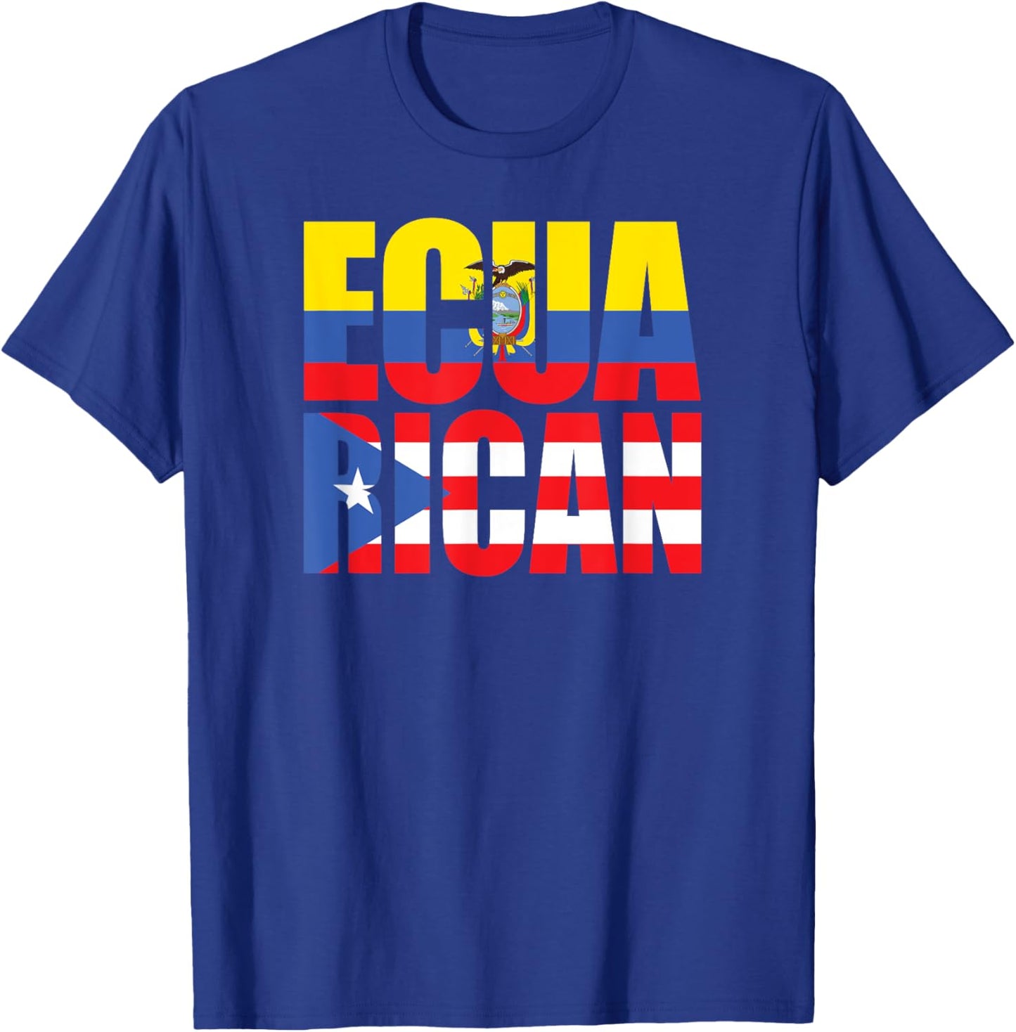 Ecuadorian Puerto Rican Flag EcuaRican Ecuador Puerto Rico T-Shirt - T-Shirt | Royal