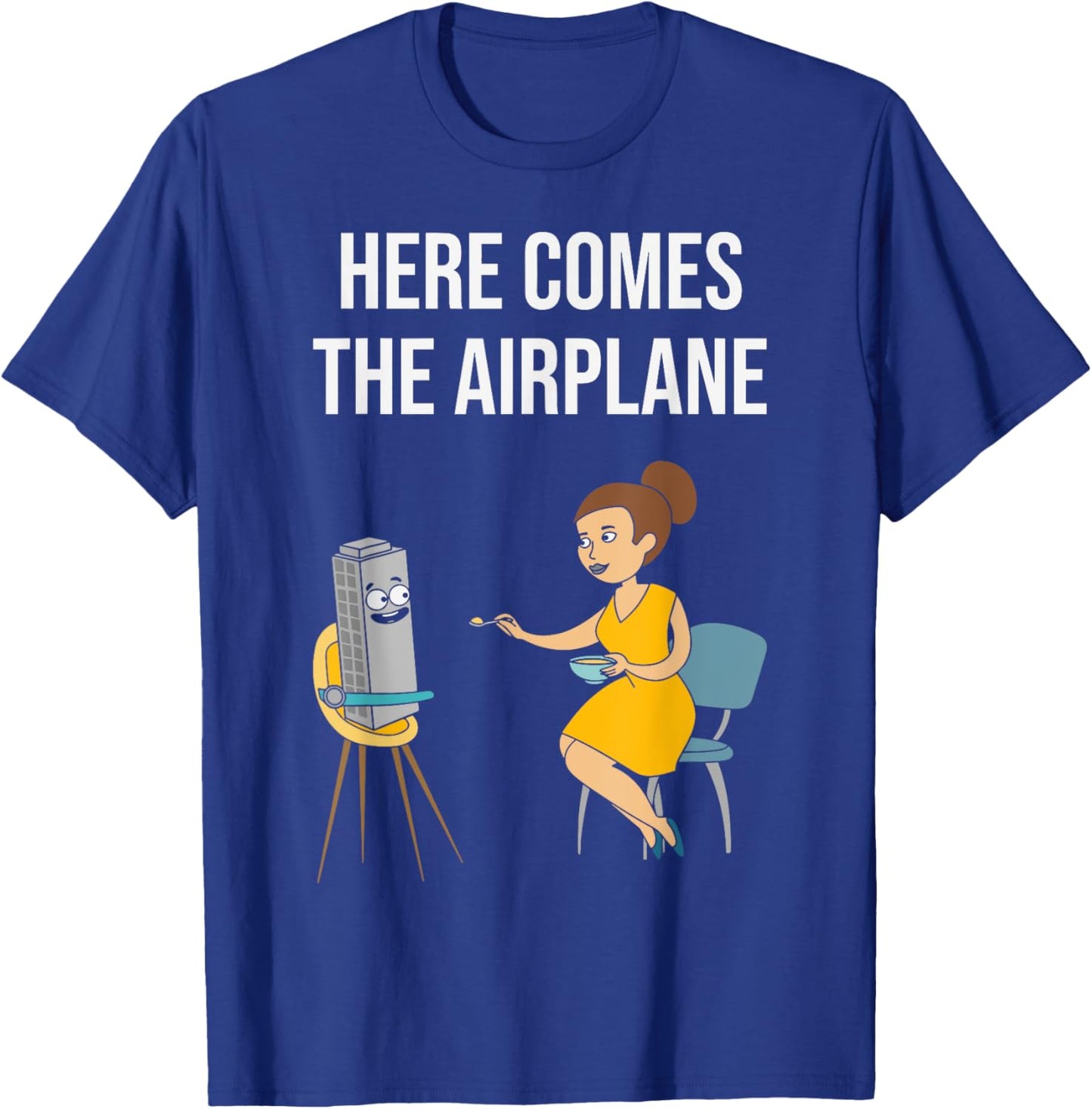 Here Comes The Airplane T-Shirt - T-Shirt | Royal