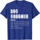 Dog Groomer Noun Dog Washing Shear Genius Men Women Kids T-Shirt - T-Shirt | Royal