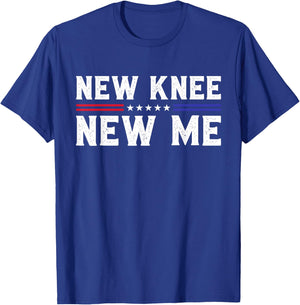 New Knee New Me Funny Broken Knee Surgery Recovery T-Shirt - T-Shirt | Royal