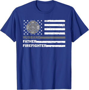 Firefighter Art For Husband Men Dad Firefighting Firefighter T-Shirt - T-Shirt | Royal