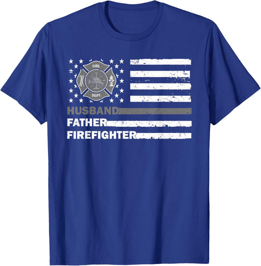 Firefighter Art For Husband Men Dad Firefighting Firefighter T-Shirt - T-Shirt | Royal