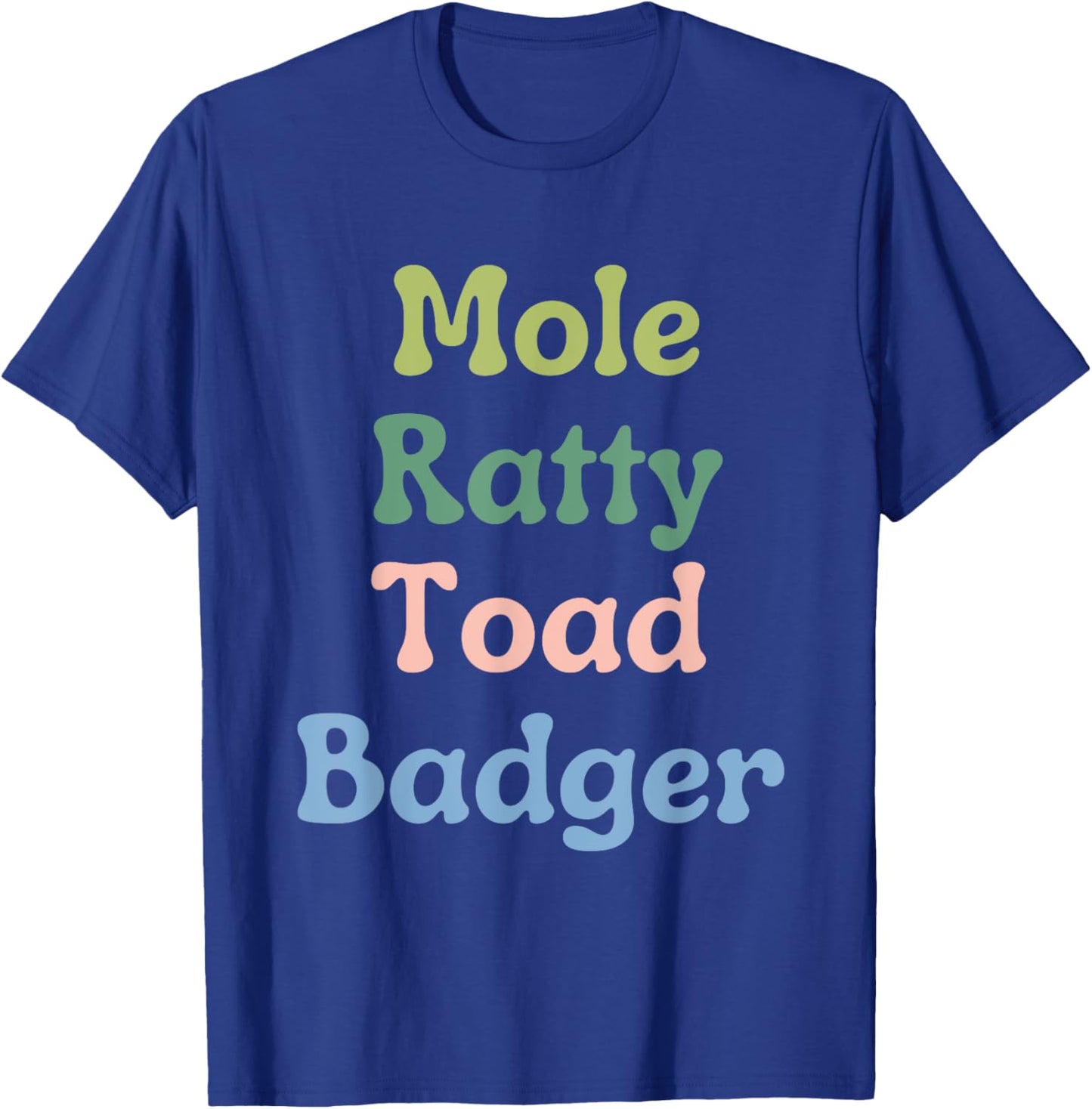 Wind in the Willows Character Funny T-Shirt - T-Shirt | Royal