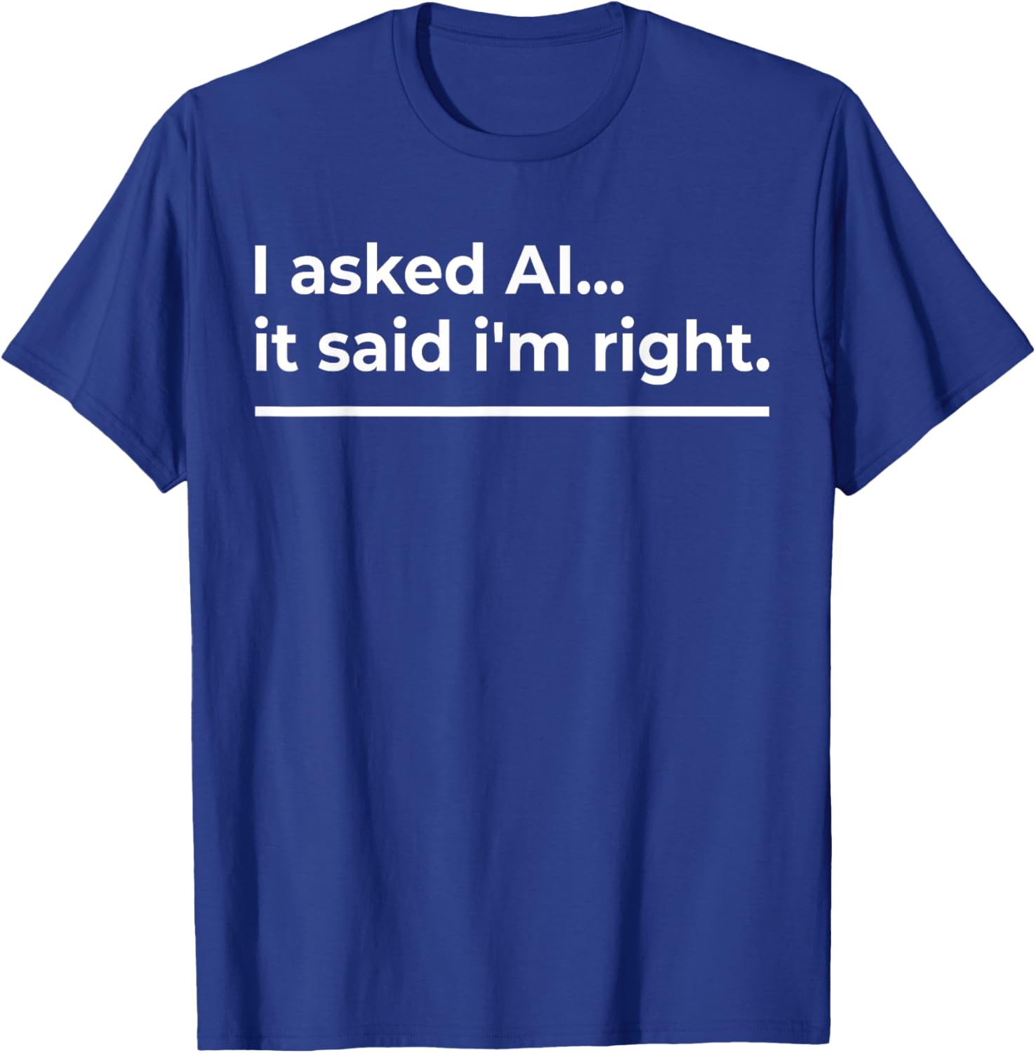 AI Enthusiast Artificial Intelligence Funny T-Shirt - T-Shirt | Royal