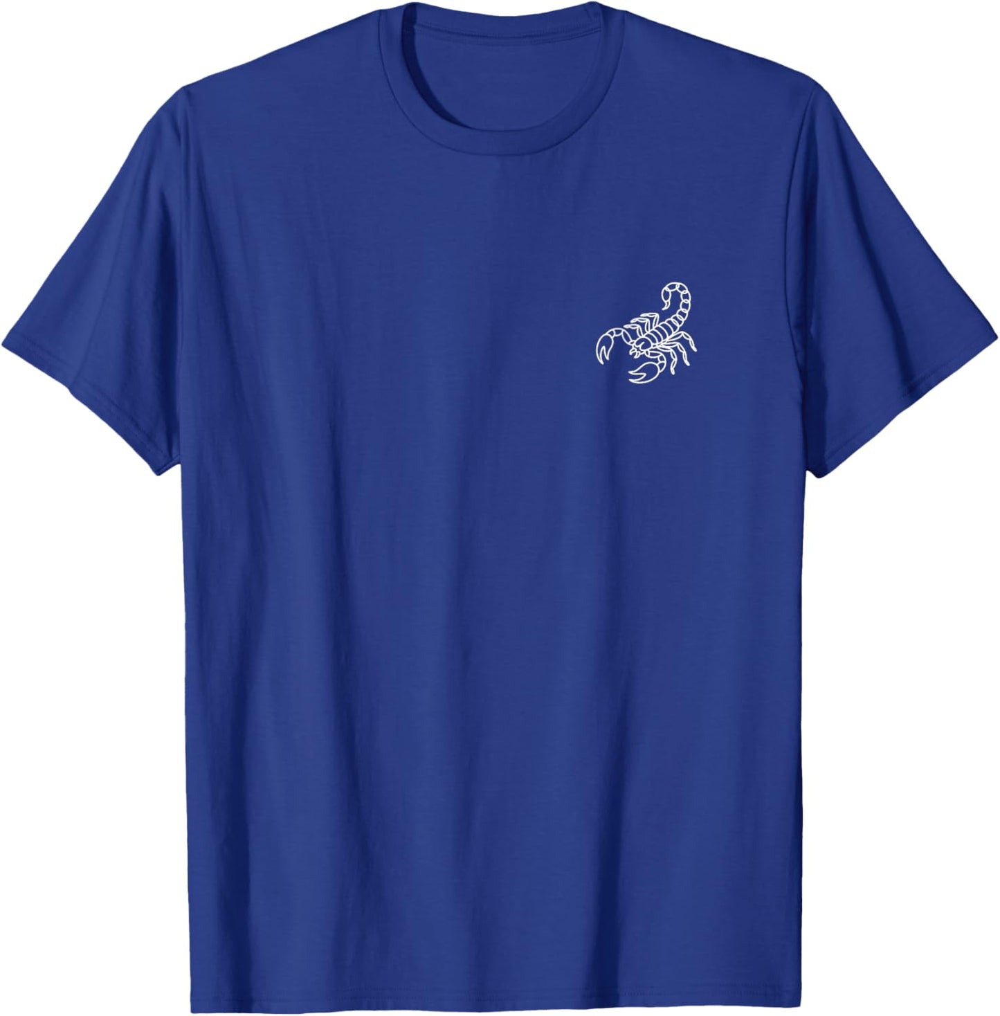 Scorpion Minimalist Badge Patch Line Art T-Shirt - T-Shirt | Royal