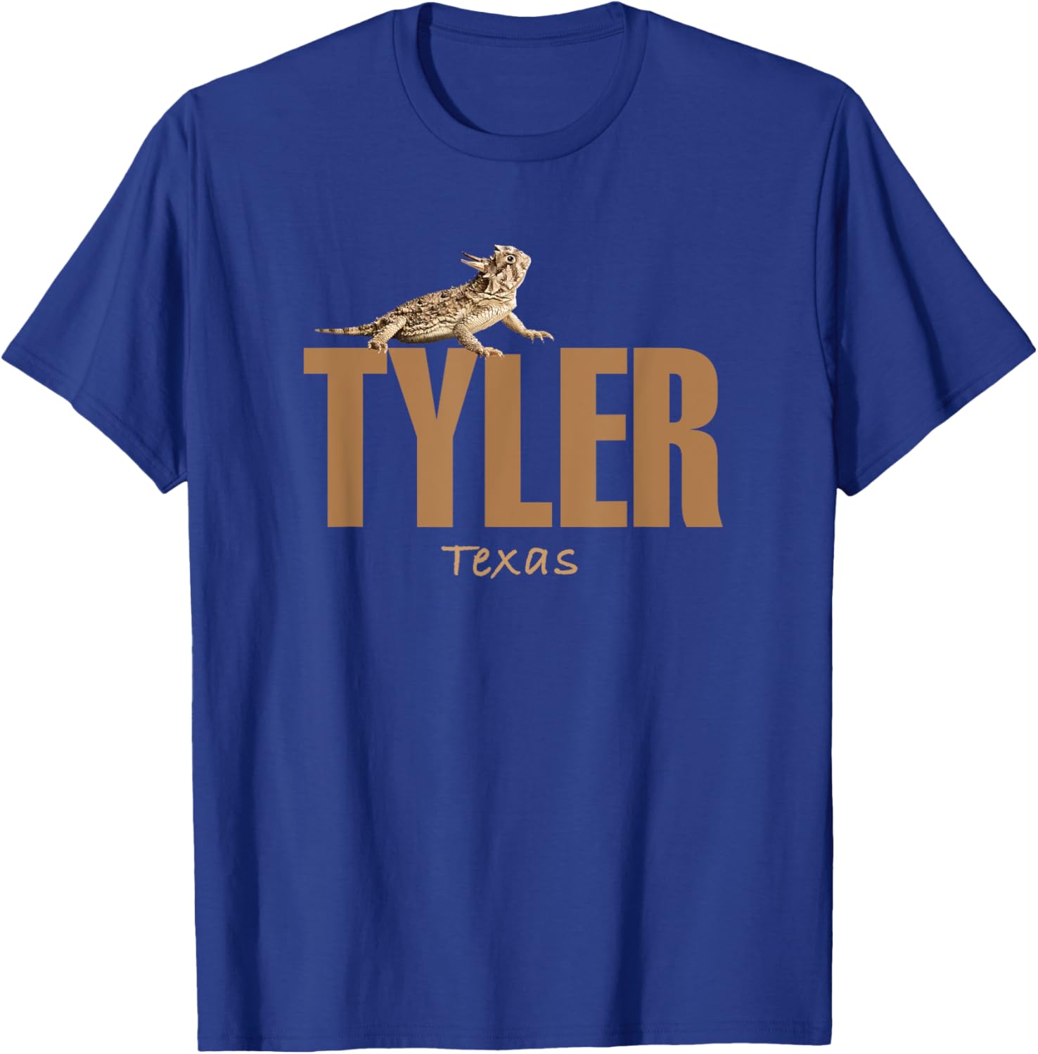 Tyler Texas Horned Toad Design T-Shirt - T-Shirt | Royal