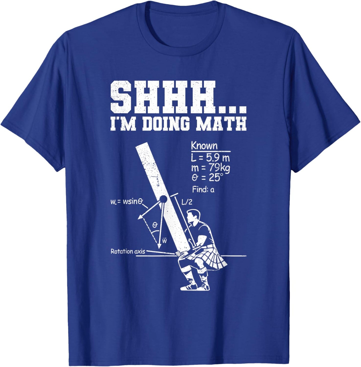 Caber toss funny highland games T-Shirt - T-Shirt | Royal