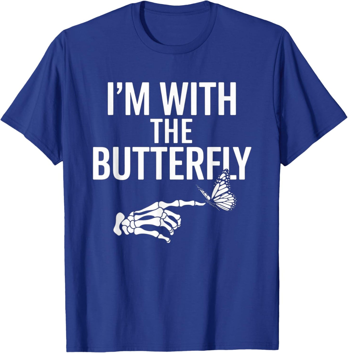 I'm With Butterfly Halloween Costume Couples Matching Gifts T-Shirt - T-Shirt | Royal