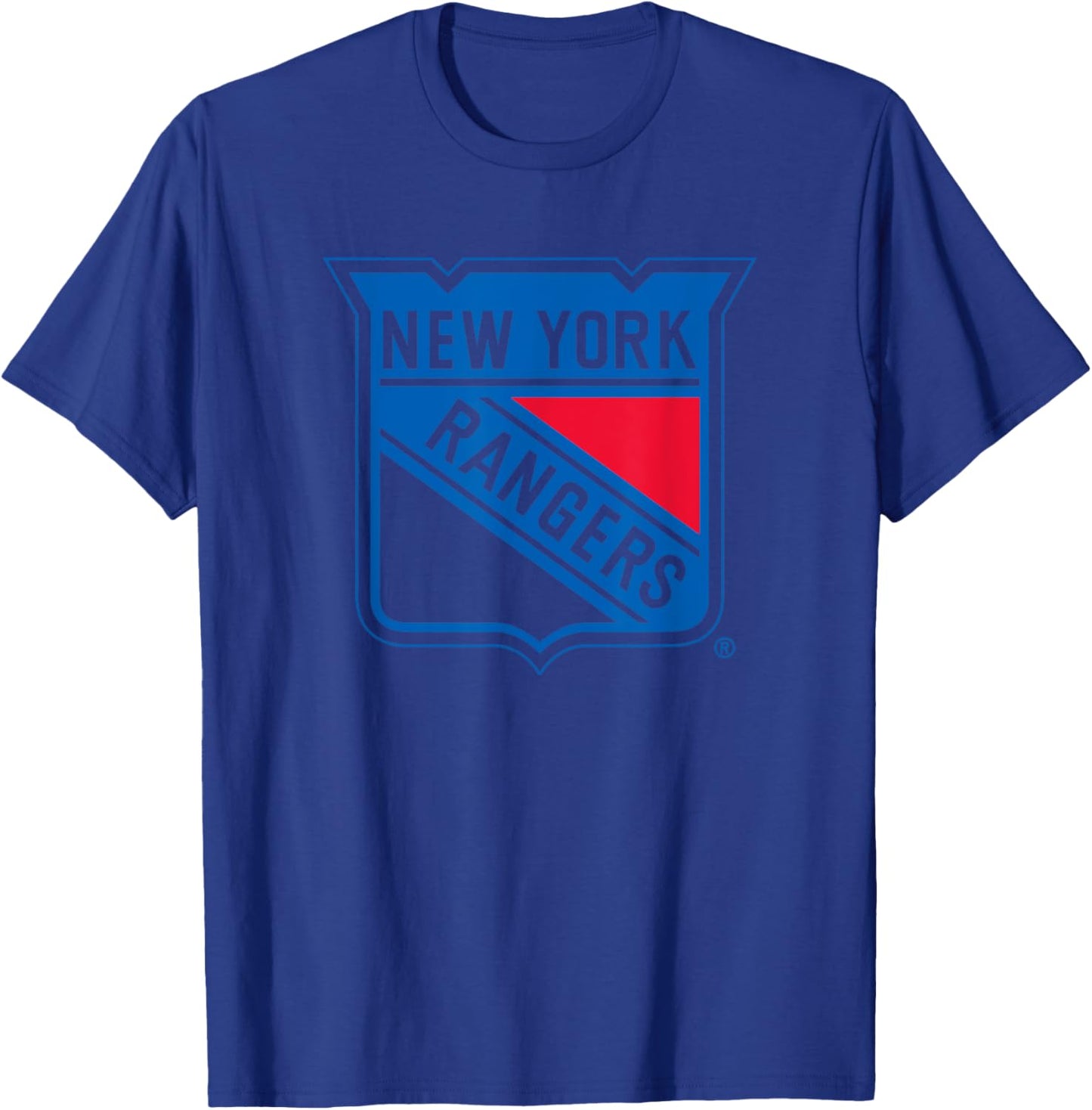 New York Rangers Icon White Officially Licensed T-Shirt - T-Shirt | Royal