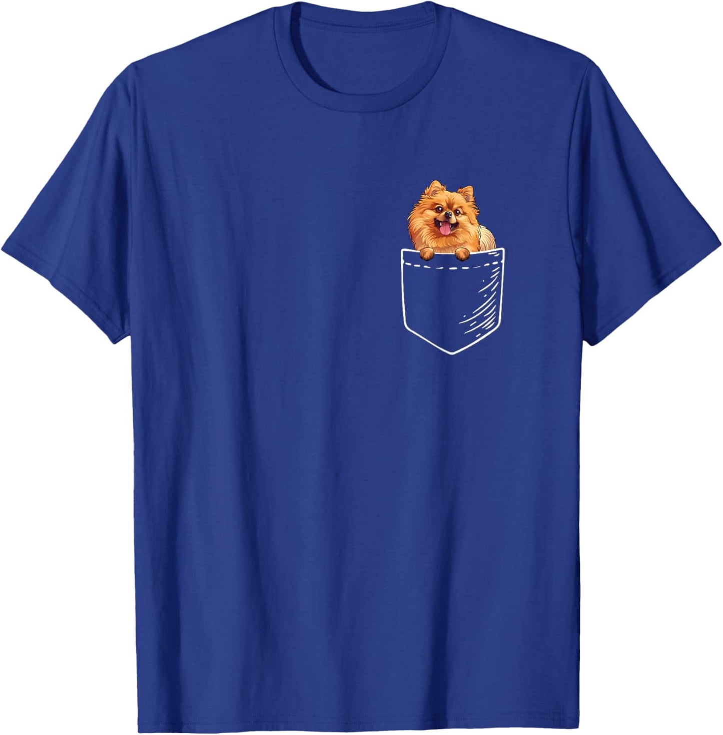Kids Funny Cartoon Pocket Pomeranian Lover T-Shirt - T-Shirt | Royal