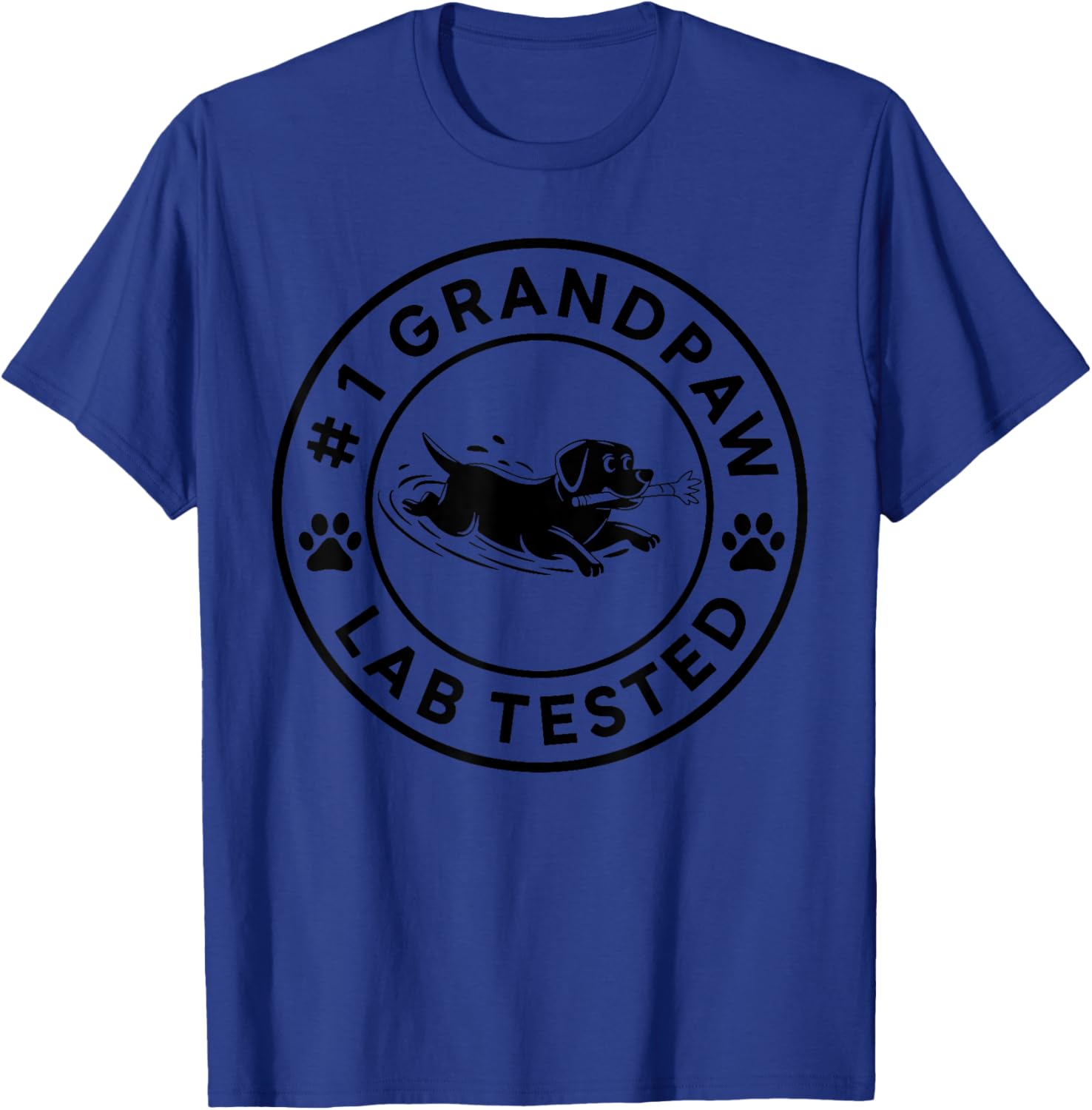 #1 GRANDPAW lab tested Labrador Retriever Best Dog Grandpa Men Women T-Shirt - T-Shirt | Royal