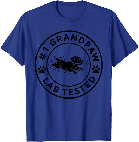 #1 GRANDPAW lab tested Labrador Retriever Best Dog Grandpa Men Women T-Shirt - T-Shirt | Royal