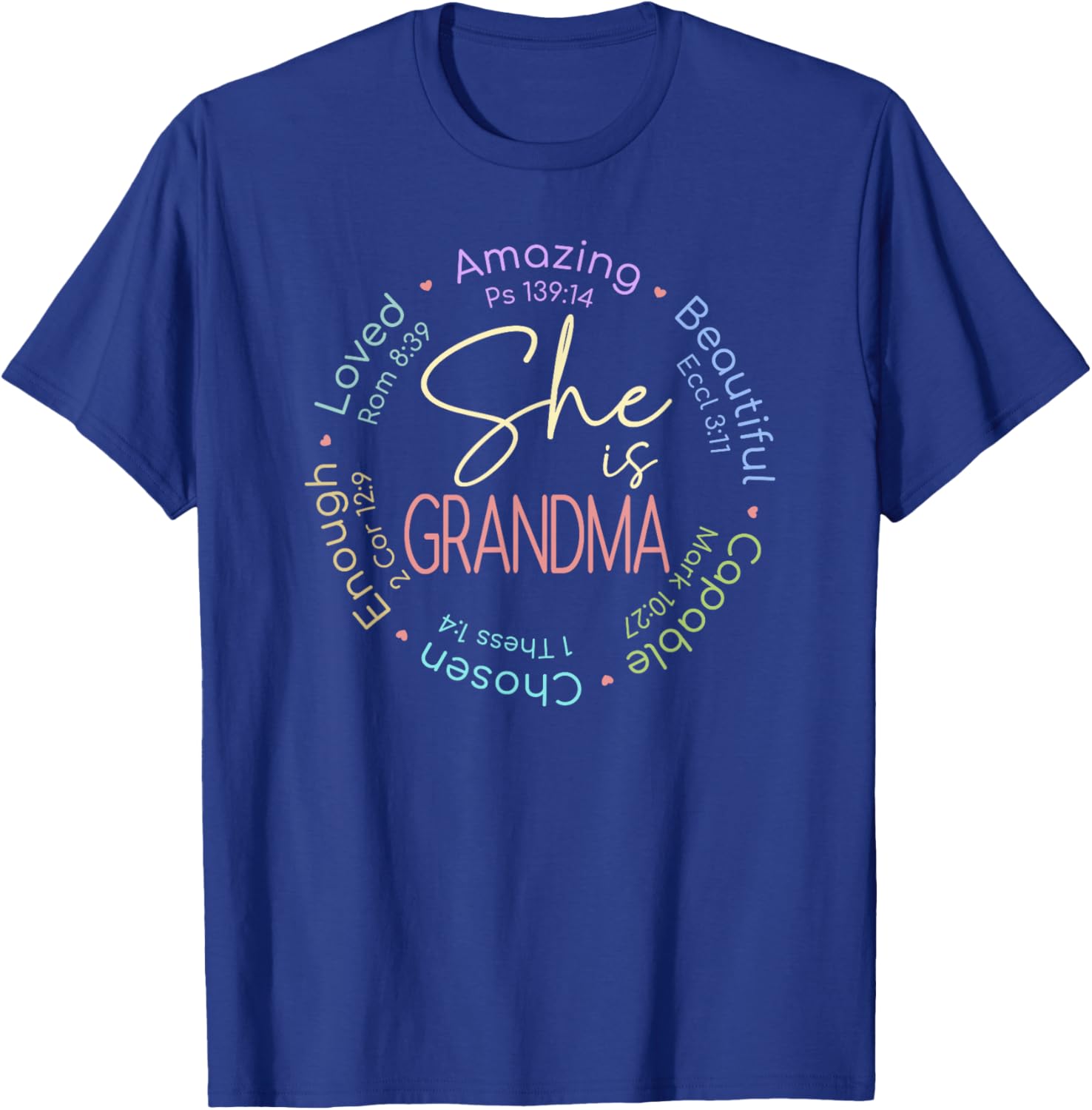 She Is Grandma Christian Bible Verse Gift T-Shirt - T-Shirt | Royal
