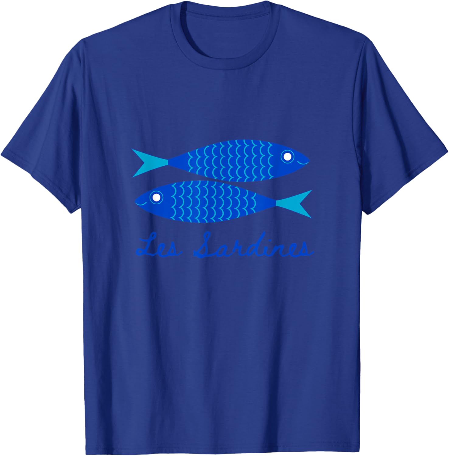 Les sardines fisherman aesthetic coastal sardine fish T-Shirt - T-Shirt | Royal