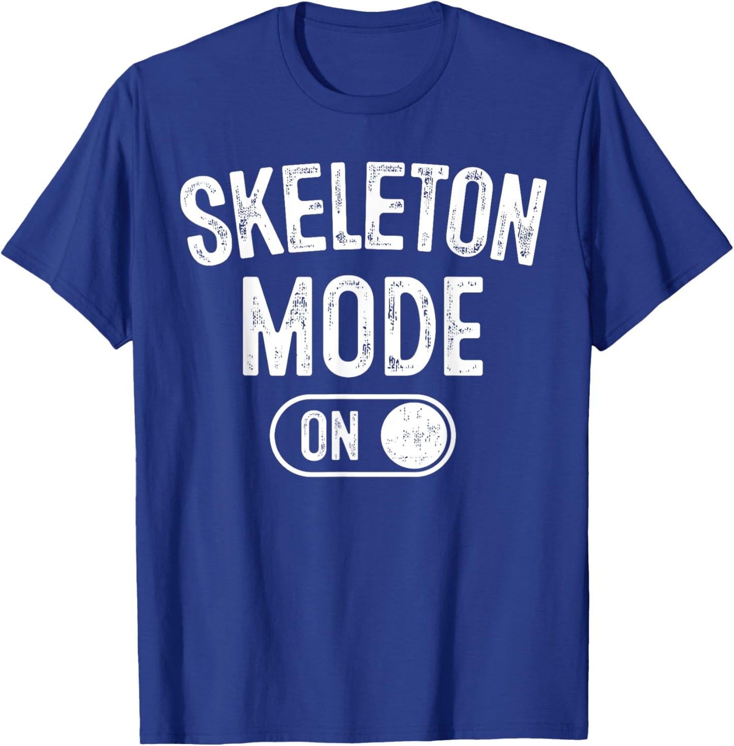 Skeleton Mode On Costume Funny Anatomy Gift Goth T-Shirt - T-Shirt | Royal