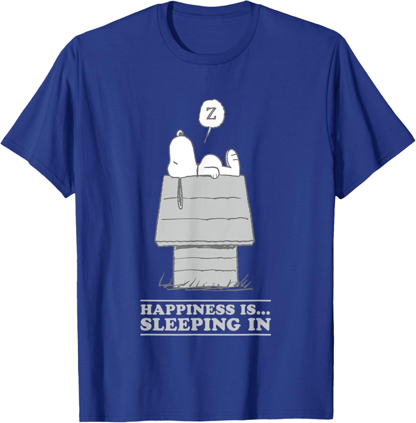 Peanuts Happiness Is Sleeping In Snoopy T-Shirt - T-Shirt | Royal