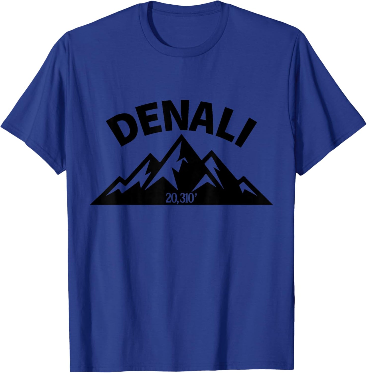 Denali Mountain Peak Elevation Alaska National Park Hiking T-Shirt - T-Shirt | Royal